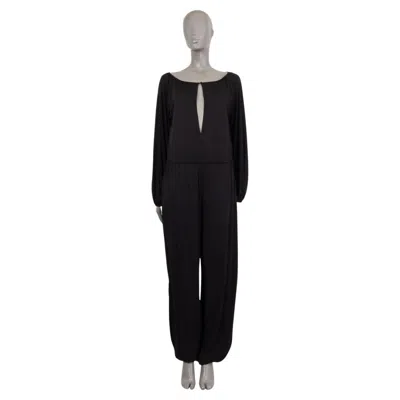 Pre-owned Dior Christian  Black Viscose 2019 Keyhole Jumpsuit 38 S