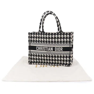Pre-owned Dior Christian  Black White Canvas Handbag Tote Bag () In Multi