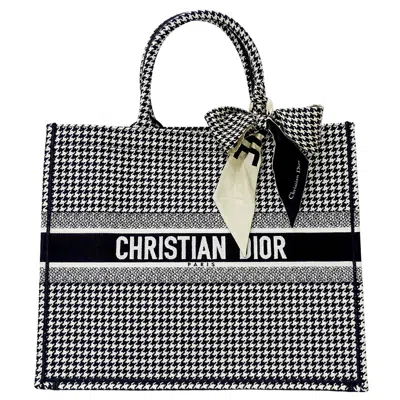 Pre-owned Dior Christian  Black White Canvas Tote Bag () In Multi