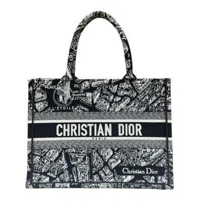 Pre-owned Dior Christian  Black White Canvas Tote Bag () In Multi