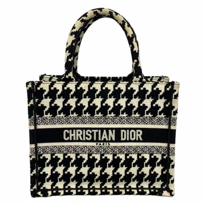 Pre-owned Dior Christian  Black White Canvas Tote Bag () In Multi