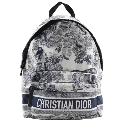 Pre-owned Dior Christian  Black White Nylon Backpack () In Black, White