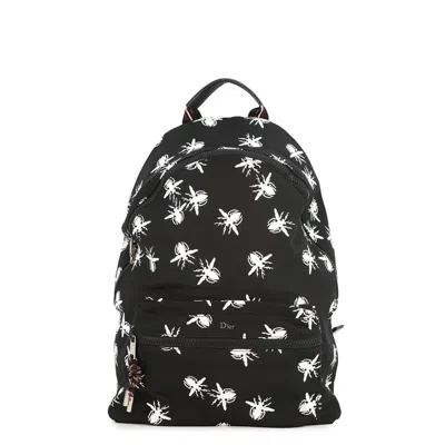 Pre-owned Dior Christian  Black White Nylon Backpack () In Multi