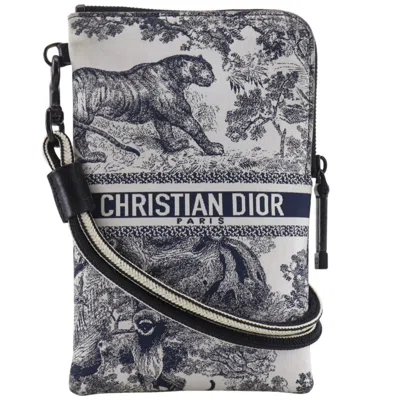 Pre-owned Dior Christian  Black White Nylon Pouch Shoulder Bag () In Multi