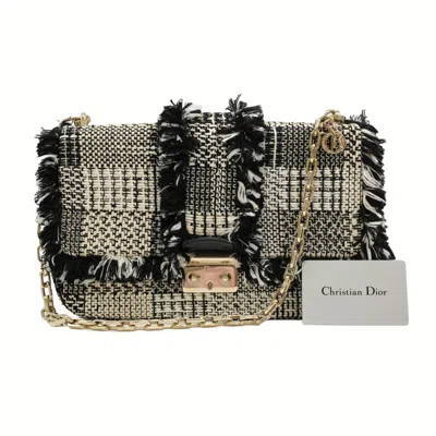 Pre-owned Dior Christian  Black White Tweed Shoulder Bag () In Black, White