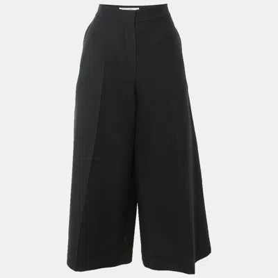Pre-owned Dior Christian  Black Wool & Silk Culottes M