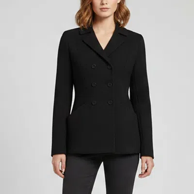 Pre-owned Dior Christian  Black Wool Double Breasted Bar Jacket M