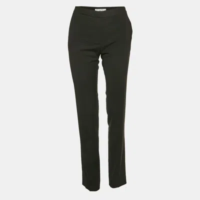 Pre-owned Dior Christian  Black Wool Formal Trousers M
