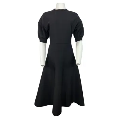 Pre-owned Dior Christian  Black Wool Midi Dress, Size 6
