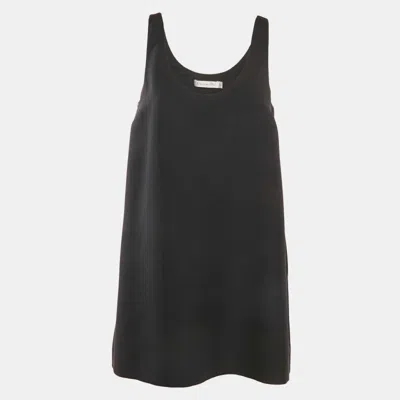 Pre-owned Dior Christian  Black Wool Mini Shift Dress M