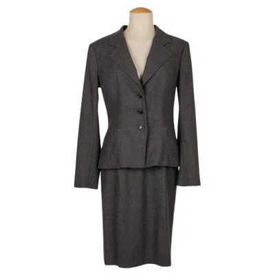 Pre-owned Dior Christian  Blended Wool And Angora Suit Set In Black