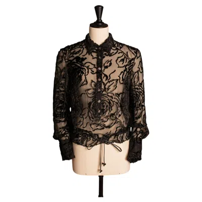 Pre-owned Dior Christian  Blouse 'zipped And Ripped' By John Galliano Summer 2001 In Black