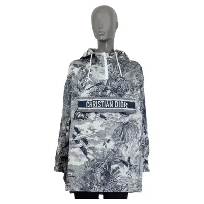 Pre-owned Dior Christian  Blue 2020 Toile De Jouy Tropicalia Tech Taffeta Anorak Jacket M