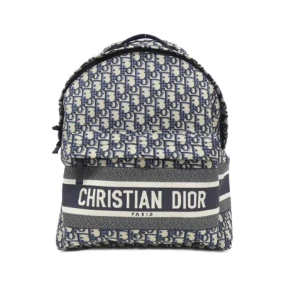 Pre-owned Dior Christian  Blue Canvas Backpack ()