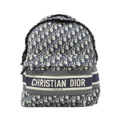 Pre-owned Dior Christian  Blue Canvas Backpack ()