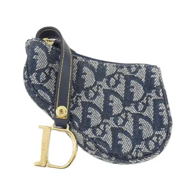 Pre-owned Dior Christian  Blue Canvas Coin Purse/coin Case ()