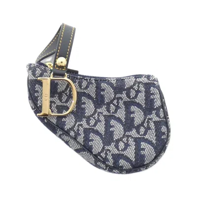 Pre-owned Dior Christian  Blue Canvas Coin Purse/coin Case ()