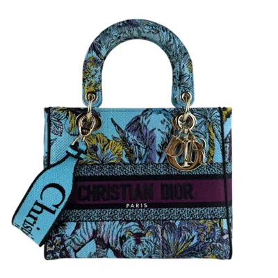 Pre-owned Dior Christian  Blue Canvas Handbag Shoulder Bag ()