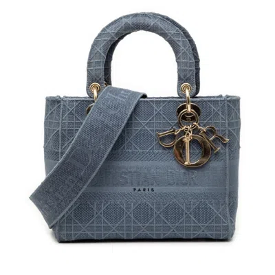 Pre-owned Dior Christian  Blue Canvas Handbag Shoulder Bag ()
