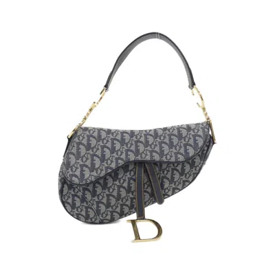 Pre-owned Dior Christian  Blue Canvas Shoulder Bag ()