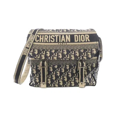 Pre-owned Dior Christian  Blue Canvas Shoulder Bag ()
