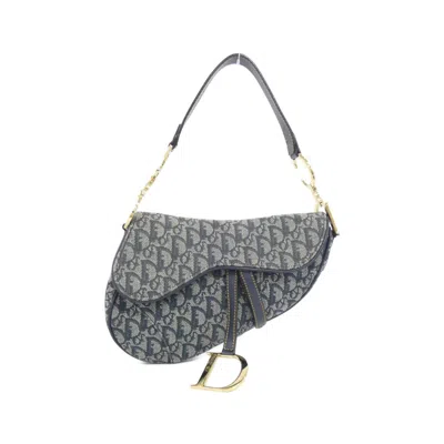 Pre-owned Dior Christian  Blue Canvas Shoulder Bag ()