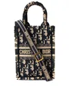 Dior Christian  Blue Canvas Vertical Oblique Mini Book Tote (authentic Pre-loved)