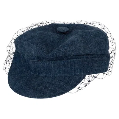 Pre-owned Dior Christian  Blue Cotton 2018 Denim Arty Cap W Vail Hat 57