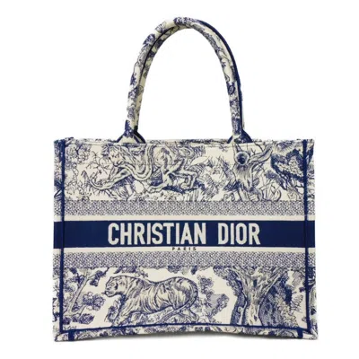 Pre-owned Dior Christian  Blue Cotton Tote Bag ()