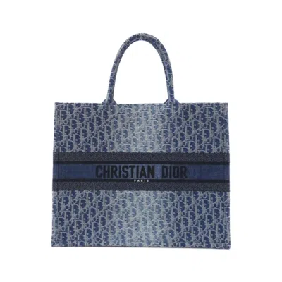 Pre-owned Dior Christian  Blue Denim Handbag ()