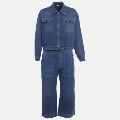 Pre-owned Dior Christian  Blue Denim Jacket & Pants Set M