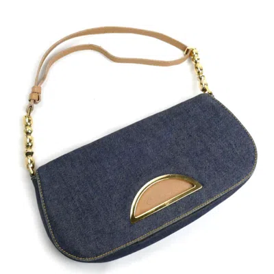 Pre-owned Dior Christian  Blue Denim Shoulder Bag ()