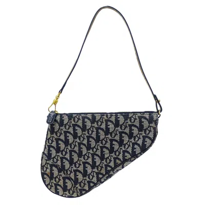 Pre-owned Dior Christian  Blue Jacquard Shoulder Bag ()