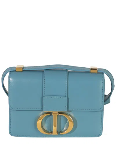 Dior Christian  Blue Leather 30 Montaigne Micro Bag (authentic Pre-loved)