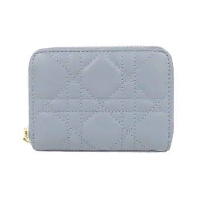 Pre-owned Dior Christian  Blue Leather Coin Purse/coin Case ()