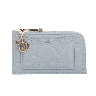 Pre-owned Dior Christian  Blue Leather Coin Purse/coin Case ()