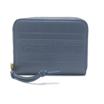 Pre-owned Dior Christian  Blue Leather Coin Purse/coin Case ()