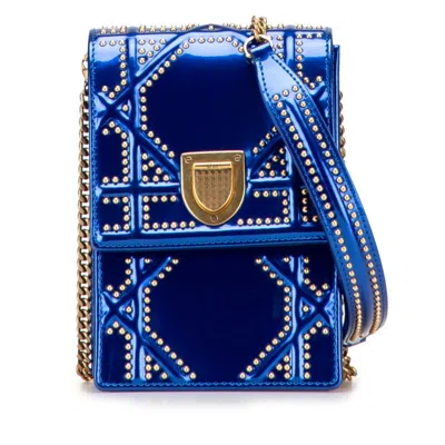 Pre-owned Dior Christian  Blue Leather Shoulder Bag ()