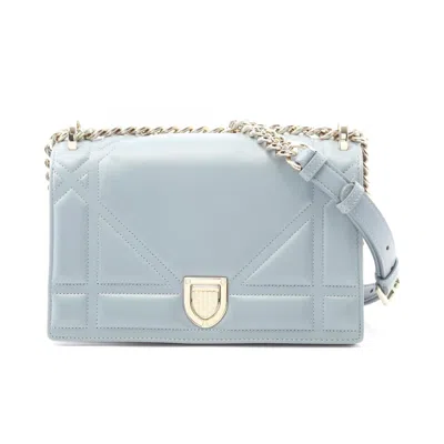 Pre-owned Dior Christian  Blue Leather Shoulder Bag ()