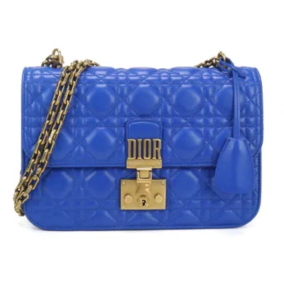Pre-owned Dior Christian  Blue Leather Shoulder Bag ()