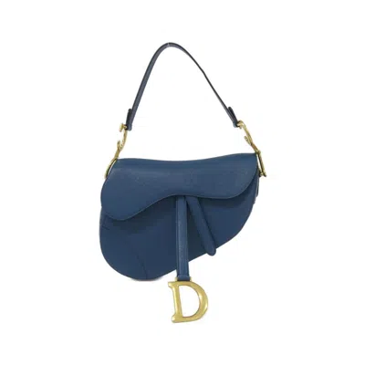 Pre-owned Dior Christian  Blue Leather Shoulder Bag ()