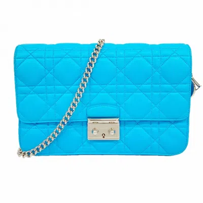 Pre-owned Dior Christian  Blue Leather Shoulder Bag ()