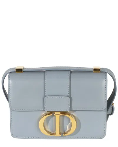 Dior Christian  Blue Leather Smooth Box Micro 30 Montaigne Flap Bag (authentic  Pre-loved)