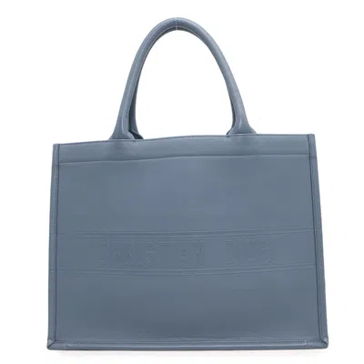 Pre-owned Dior Christian  Blue Leather Tote Bag ()