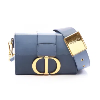 Pre-owned Dior Christian  Blue Navy Leather Handbag Shoulder Bag () In Blue, Navy