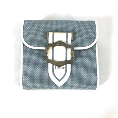 Pre-owned Dior Christian  Blue Other Wallet (bi-fold) ()