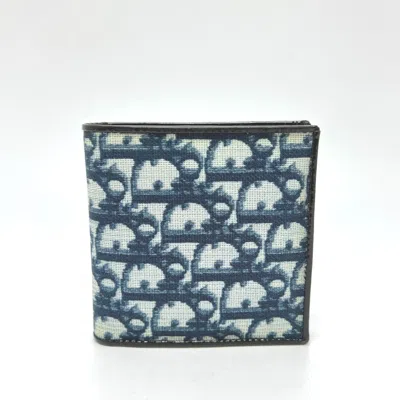 Pre-owned Dior Christian  Blue Pvc Wallet (bi-fold) ()