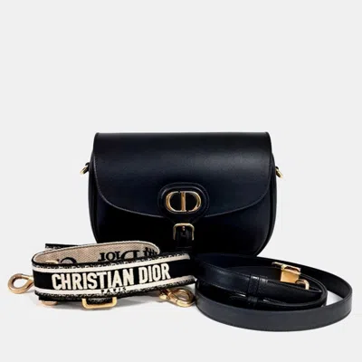 Pre-owned Dior Christian  Bobby Bag Medium Strap In Black