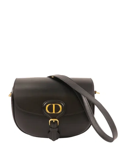 Pre-owned Dior Christian  Bobby Buckle Shoulder Bag In Black