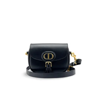 Pre-owned Dior Christian  Bobby Flap Leather Black Calfskin Shoulder Bag Bag ()